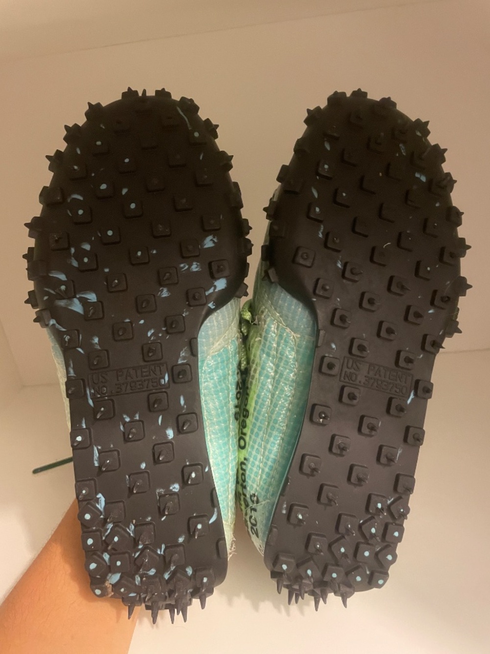Nike x Off-White Woman’s Waffle Racer "Vivid Sky" Size 5.5 - Picture 7 of 8